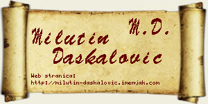 Milutin Daskalović vizit kartica
